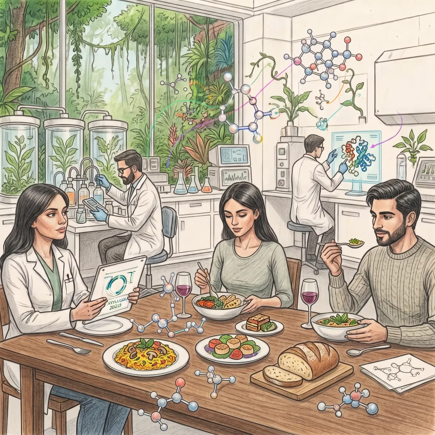 ReenBio scientists developing natural ingredients from plants, with the food they enable on the table